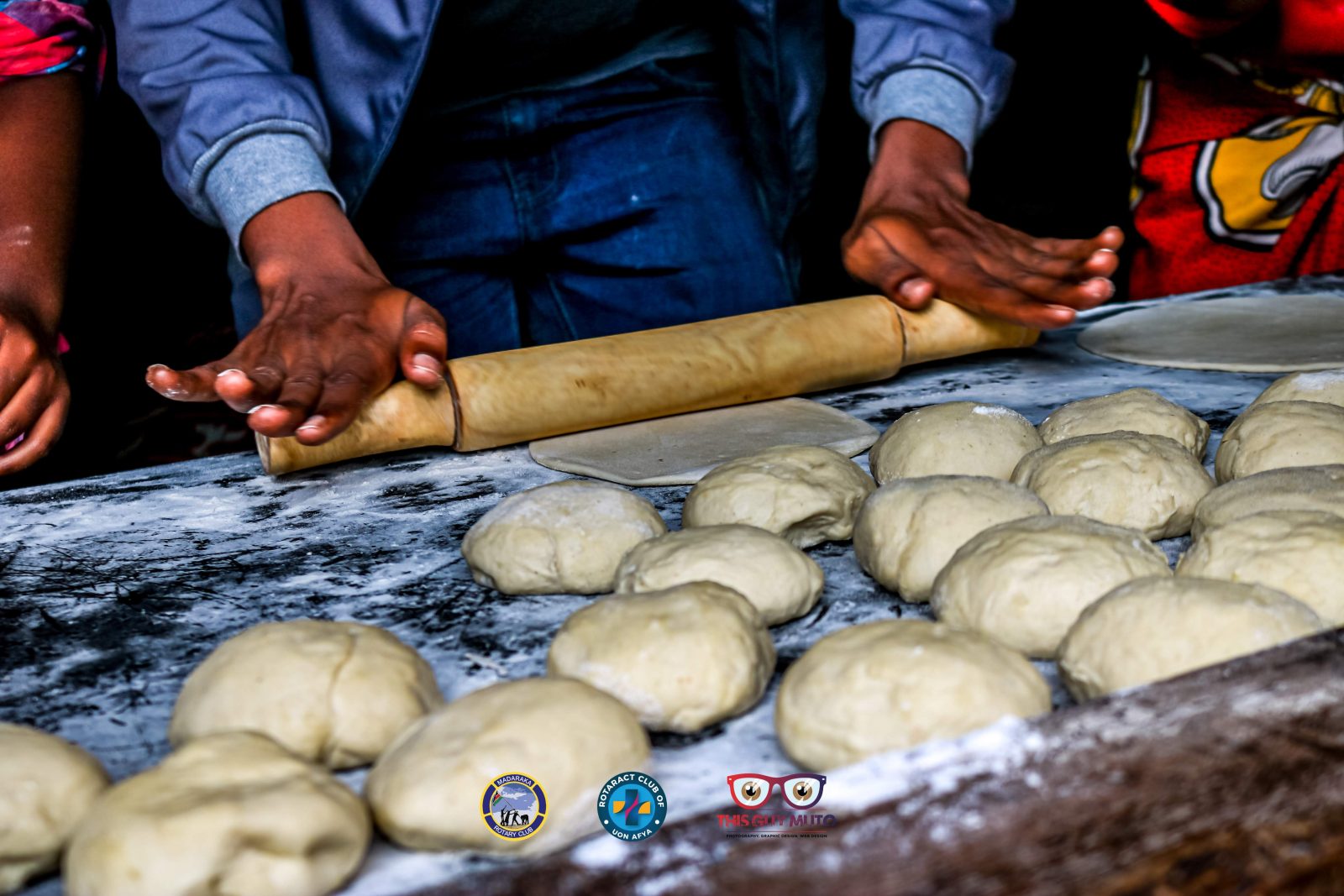 Kneading the dough during chapati forum 2019